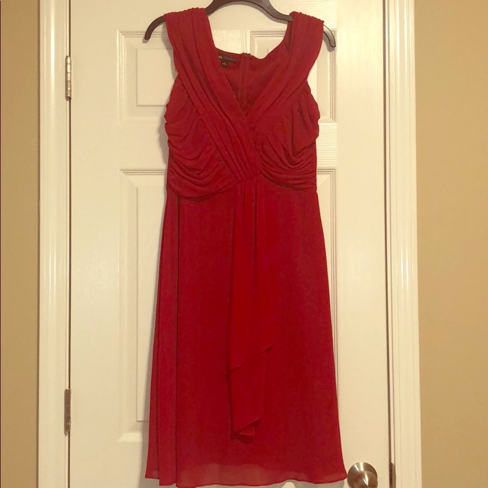 Red Chiffon Cocktail Dress